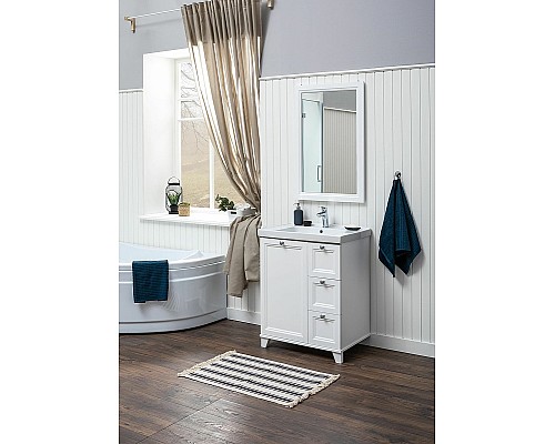 Тумба под раковину Aquanet Амели 70 261988 Белая матовая