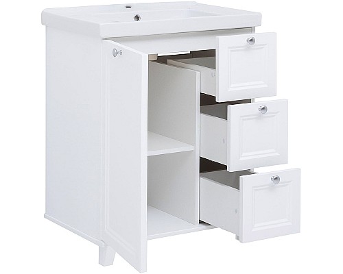 Тумба под раковину Aquanet Амели 70 261988 Белая матовая