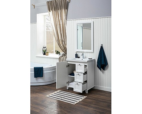 Тумба под раковину Aquanet Амели 70 261988 Белая матовая