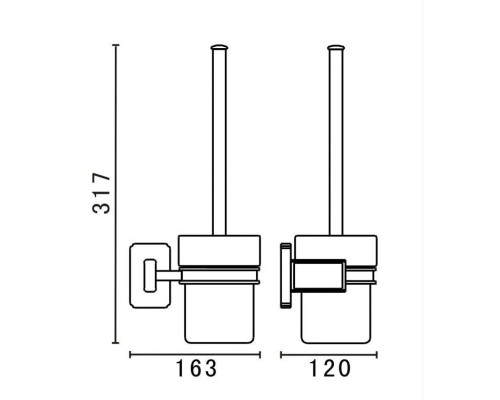Ершик для унитаза Art&Max Gotico AM-E-4881AQ Бронза