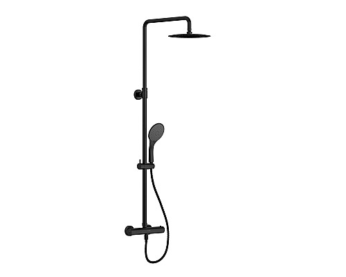 Душевая система Cersanit Brasko Black 63112 с термостатом