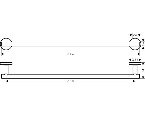 Держатель для банного полотенца Hansgrohe Logis Universal 41716000