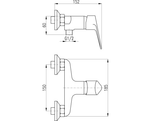 Смеситель для душа Rav Slezak Victoria VI281.5 Хром