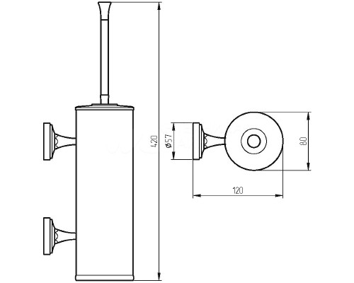 Ершик для унитаза Migliore Fortuna 27728 Хром