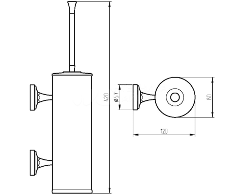 Ершик для унитаза Migliore Fortuna 27728 Хром