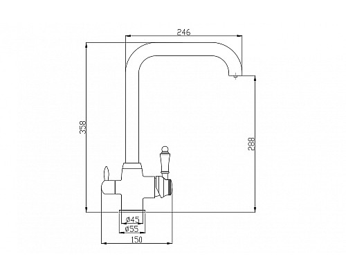 Смеситель для кухни ZORG Steel Hammer SH 725 BLACK BR