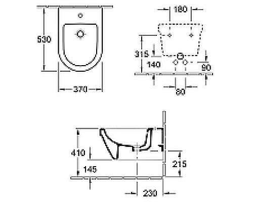 Биде Villeroy&Boch Architectura 54840001 подвесное Альпийский белый