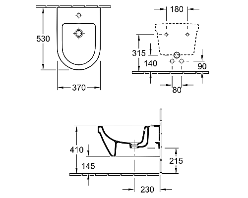 Биде Villeroy&Boch Architectura 54840001 подвесное Альпийский белый