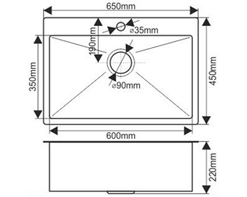 Кухонная мойка Melana Profline D6545HC Бронза