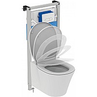 Комплект унитаза с инсталляцией Ideal Standard Connect Air PR212101 с сиденьем Микролифт и клавишей смыва