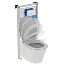 Комплект унитаза с инсталляцией Ideal Standard Connect Air с сиденьем Микролифт и клавишей смыва