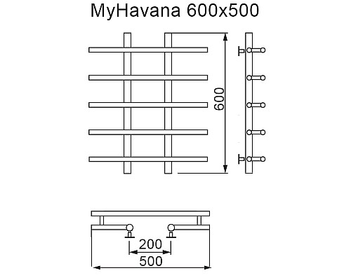 Полотенцесушитель MYFREA My Havana 60/50