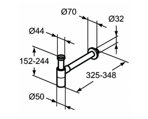 Сифон для раковины Ideal Standard T4441XG Черный шелк