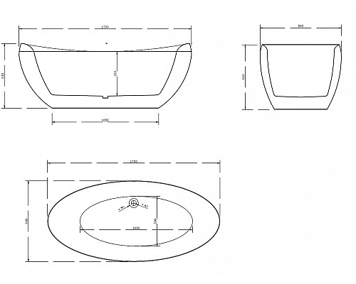 Акриловая ванна Abber AB9236