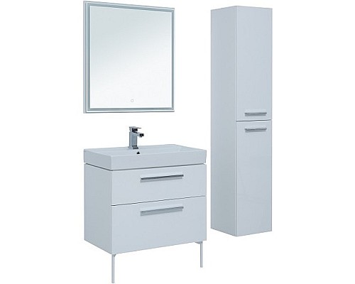 Тумба под раковину Aquanet Nova 75 242262 подвесная Белый глянец