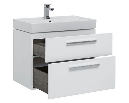 Тумба под раковину Aquanet Nova 75 242262 подвесная Белый глянец