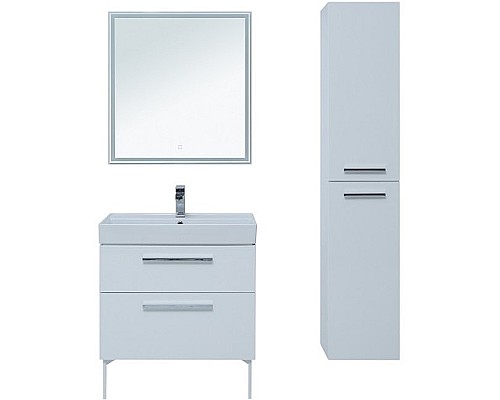 Тумба под раковину Aquanet Nova 75 242262 подвесная Белый глянец