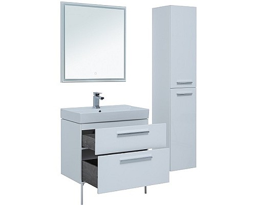 Тумба под раковину Aquanet Nova 75 242262 подвесная Белый глянец