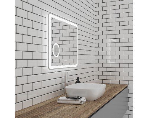 Зеркало Grossman Leo 80 168080 с подсветкой с сенсорным выключателем и подогревом