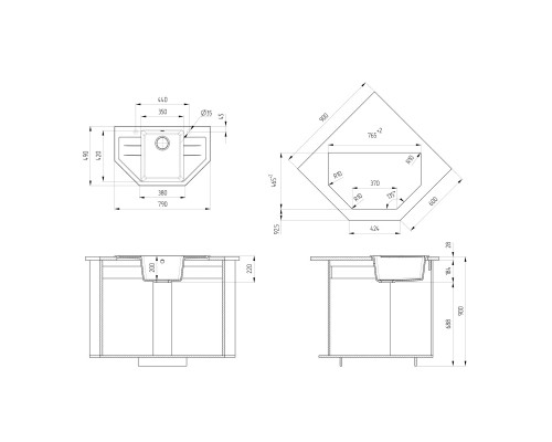 Кухонная мойка Ulgran U-609-302 песочный