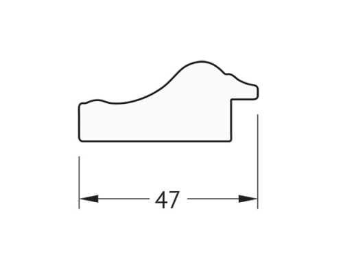 Зеркало Evoform Definite 132х72 BY 1098 в багетной раме - Сусальное золото 47 мм