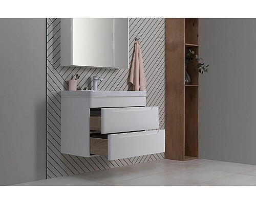 Тумба под раковину Aquanet София 80 274002 подвесная Белый глянец