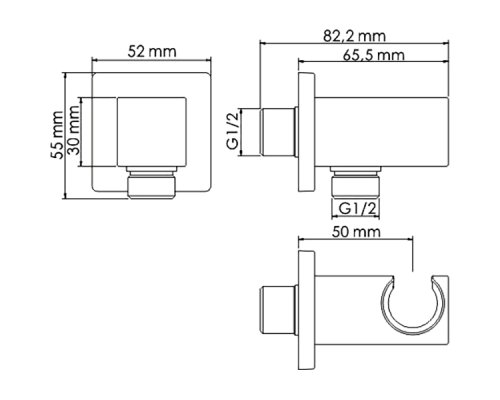 Шланговое подключение WasserKRAFT Aisch A184 Золото матовое