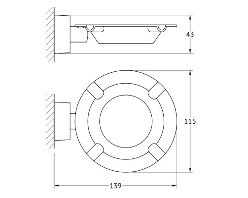 Пепельница (хром) FBS NOS 018