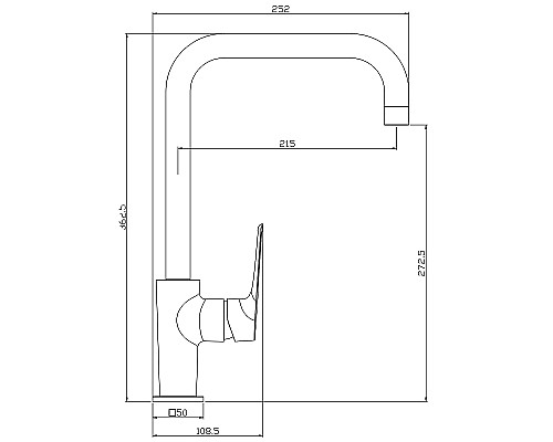 Смеситель для кухни Rossinka RS46-23 Хром