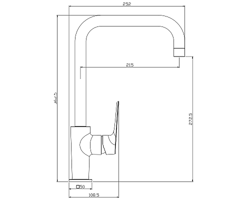 Смеситель для кухни Rossinka RS46-23 Хром