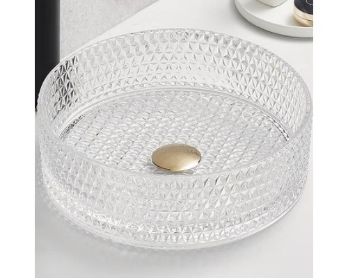 Раковина-чаша CeramaLux 36 GL01 прозрачная