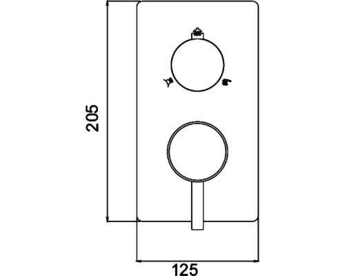 Смеситель для душа RGW Shower Panels SP-43-03 Хром