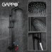 Душевая система Gappo G90 с термостатом Черная матовая