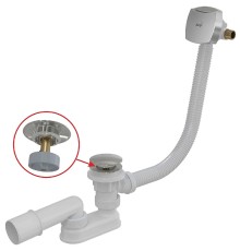 Слив-перелив Alcaplast Click-Clack Хром