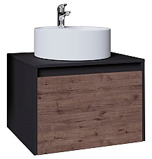 Тумба под раковину Grossman Смарт 60 106009 подвесная Веллигтон Графит