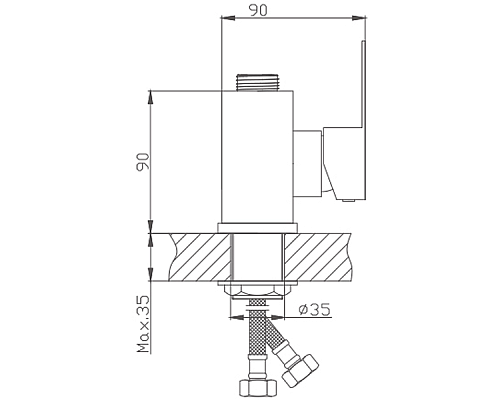 Смеситель для кухни Haiba HB73802 Нержавеющая сталь без излива