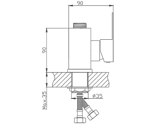 Смеситель для кухни Haiba HB73802 Нержавеющая сталь без излива