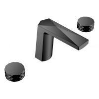 Смеситель врезной на 3отв. Boheme Venturo черный, ручка DIAMOND