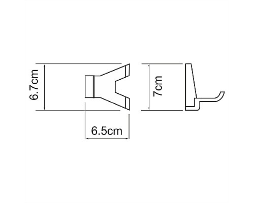 Двойной крючок WasserKRAFT Lopau K-6023D Хром