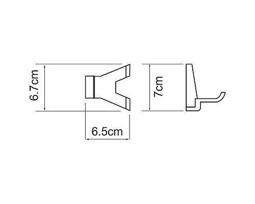 Двойной крючок WasserKRAFT Lopau K-6023D Хром