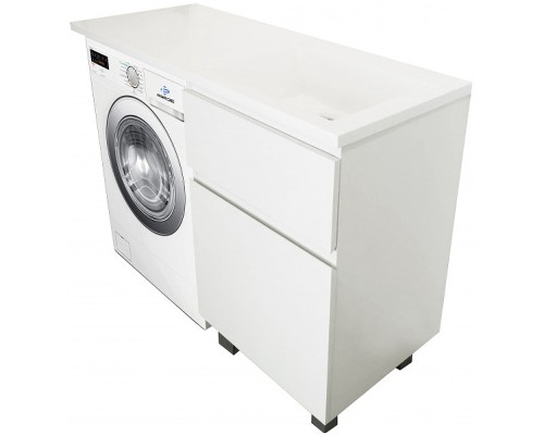 Тумба с раковиной Эстет Dallas Luxe 130 R ФР-00002268 Белая