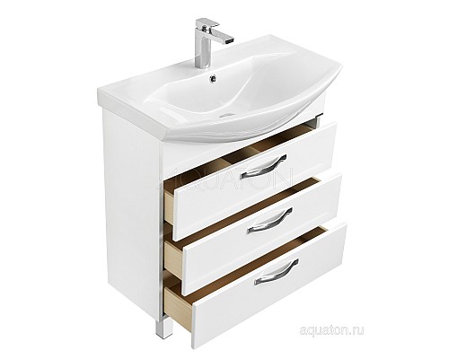 Тумба под раковину Ария 80 Н белый Aquaton 1A141301AA010
