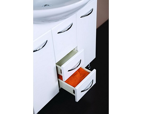 Тумба под раковину Onika Моника 75 с корзиной Белая