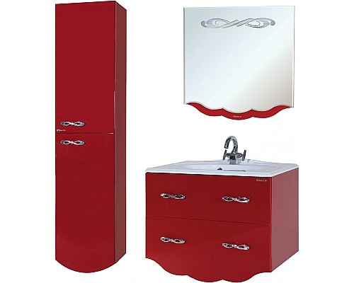 Зеркало Bellezza Версаль 90 4611115060030 с подсветкой Красное