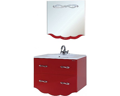 Зеркало Bellezza Версаль 90 4611115060030 с подсветкой Красное