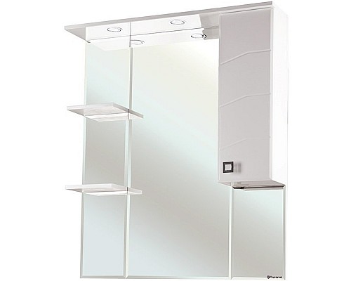 Зеркало со шкафом Bellezza Джулия 75 R 4611212001011 с подсветкой R Белое