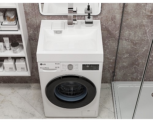 Раковина Paola Siena 60x50 на стиральную машину Белая глянцевая