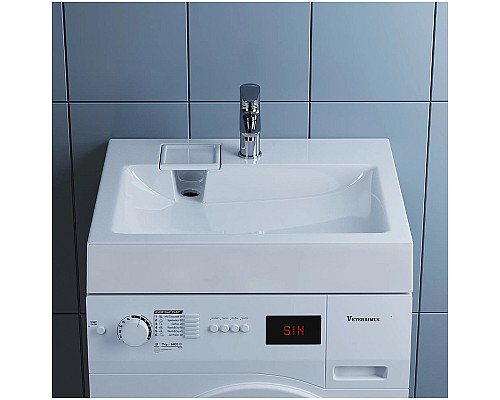 Раковина Paola Siena 60x50 на стиральную машину Белая глянцевая