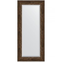 Зеркало Evoform Exclusive 162х72 BY 3586 с фацетом в багетной раме - Состаренное дерево с орнаментом 120 мм