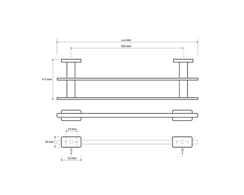Полотенцедержатель двойной Bemeta 153104052